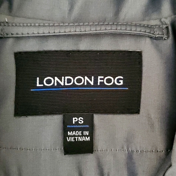 🆕️LONDON FOG Metallic Gray Water Resistant Double Breasted Trench Coat SIZE: PS - Picture 16 of 16